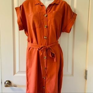 altar’d state button down dress with belt
